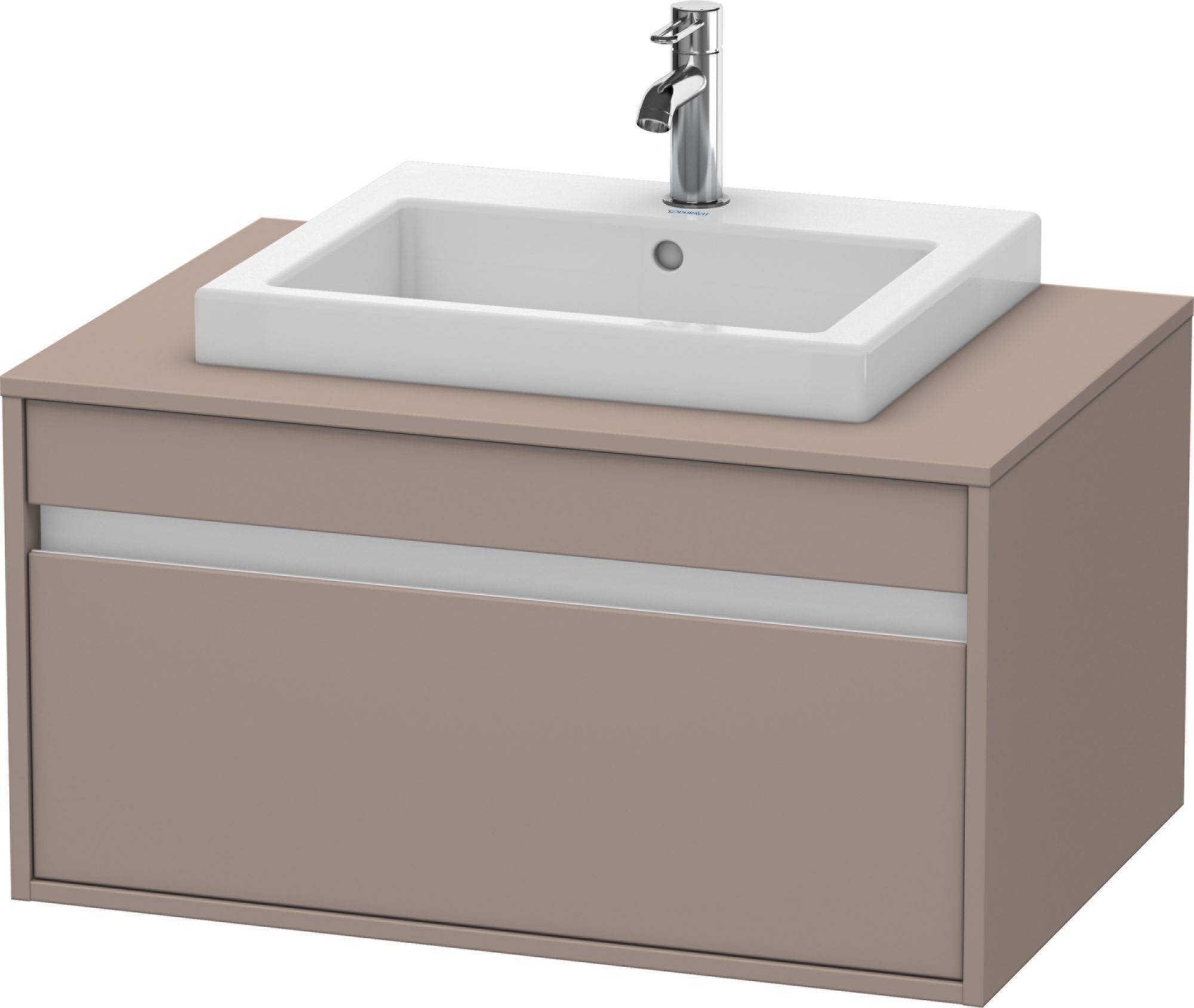 Ketho vanity unit wall hung KT6794 800 x 550mm, for built-in washbasin centered