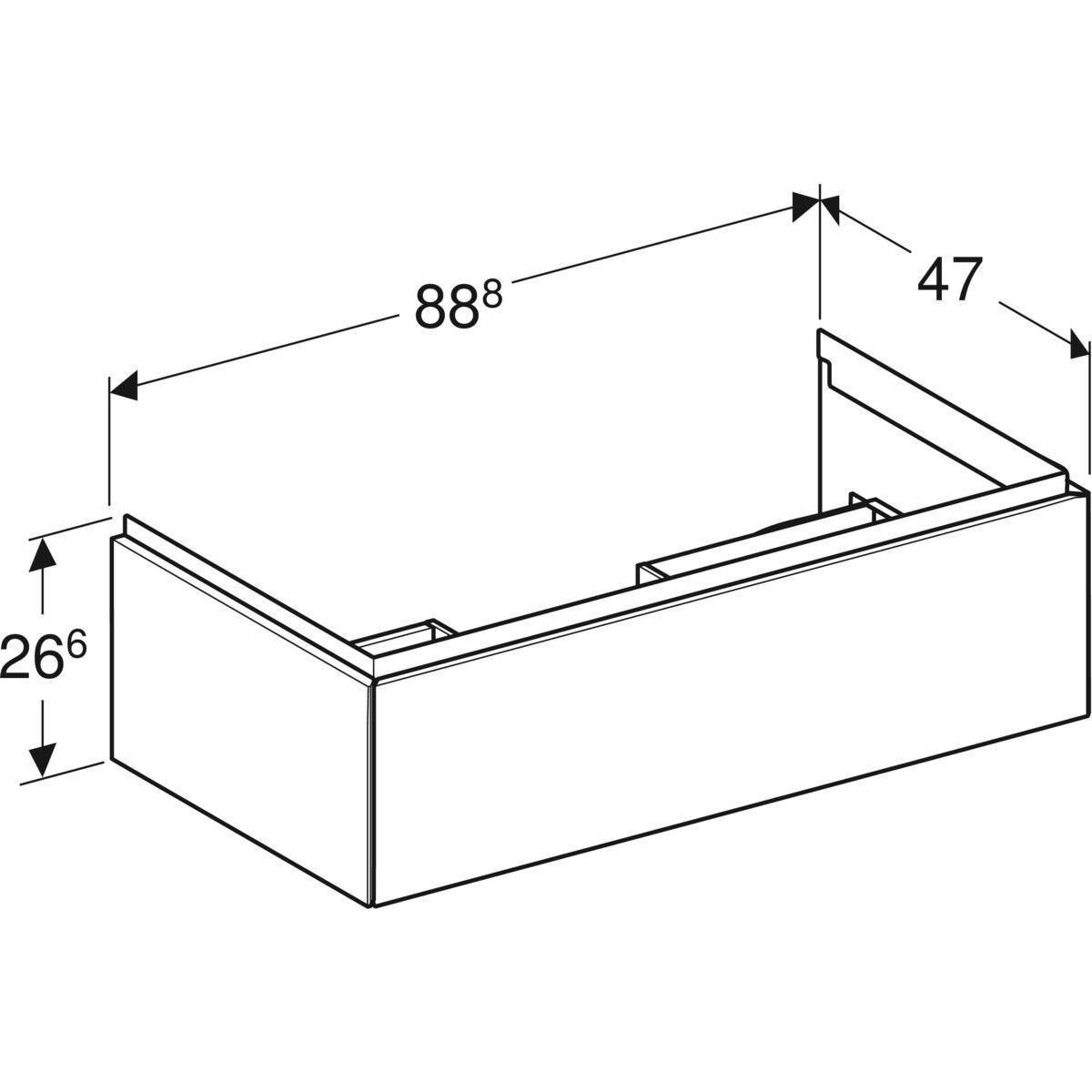 ONE base cabinet for washbasin, 1 drawer, 90cm