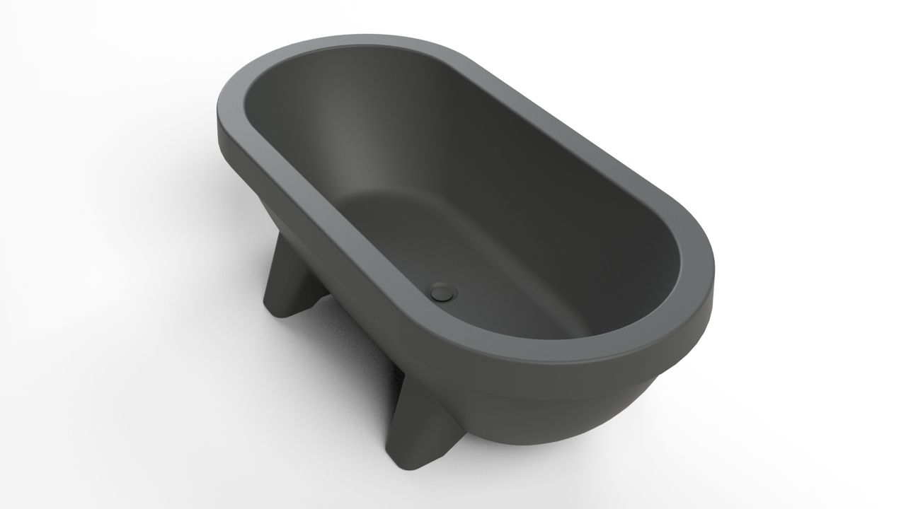 Freestanding garden bathtub