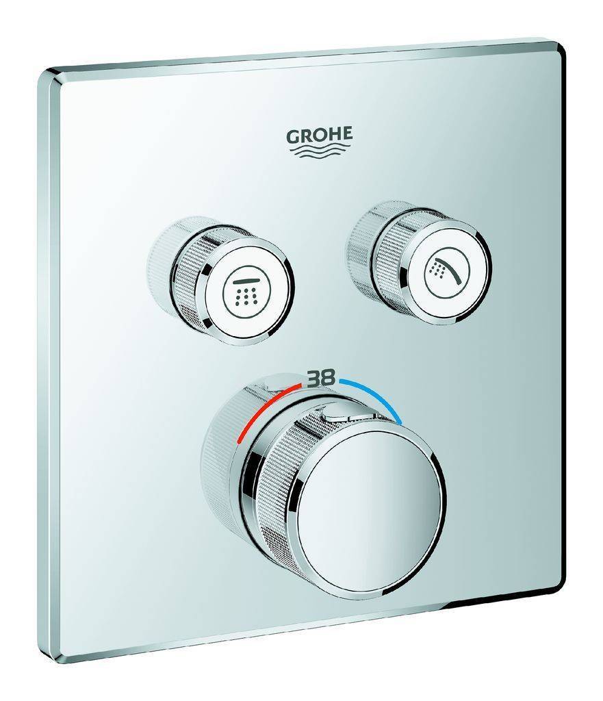 Grohtherm Smartcontrol Thermostat mit 2 Absperrventilen, eckig