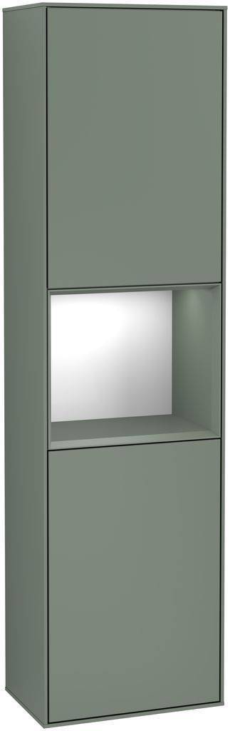 Finion tall cabinet G470 418 x 1516 x 270mm, with wall lighting