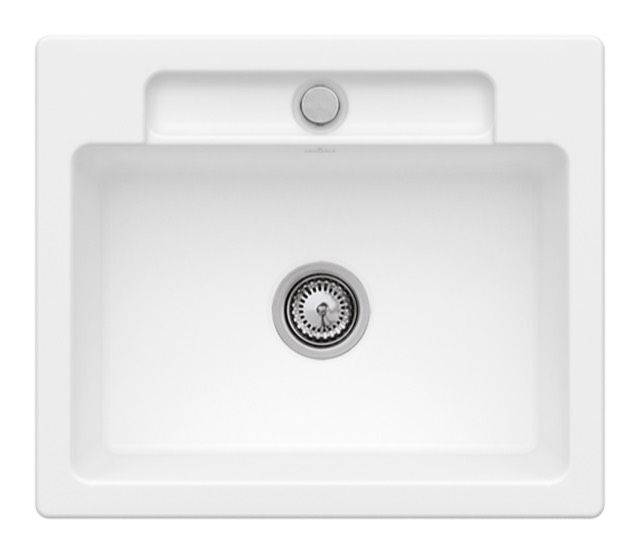 Siluet 60 S kitchen sink, with drain set with manual override, 600 x 510mm