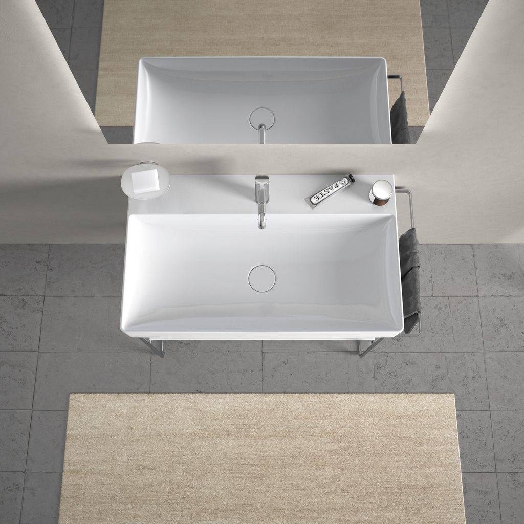 DuraSquare furniture washbasin 800 x 470mm, with tap hole