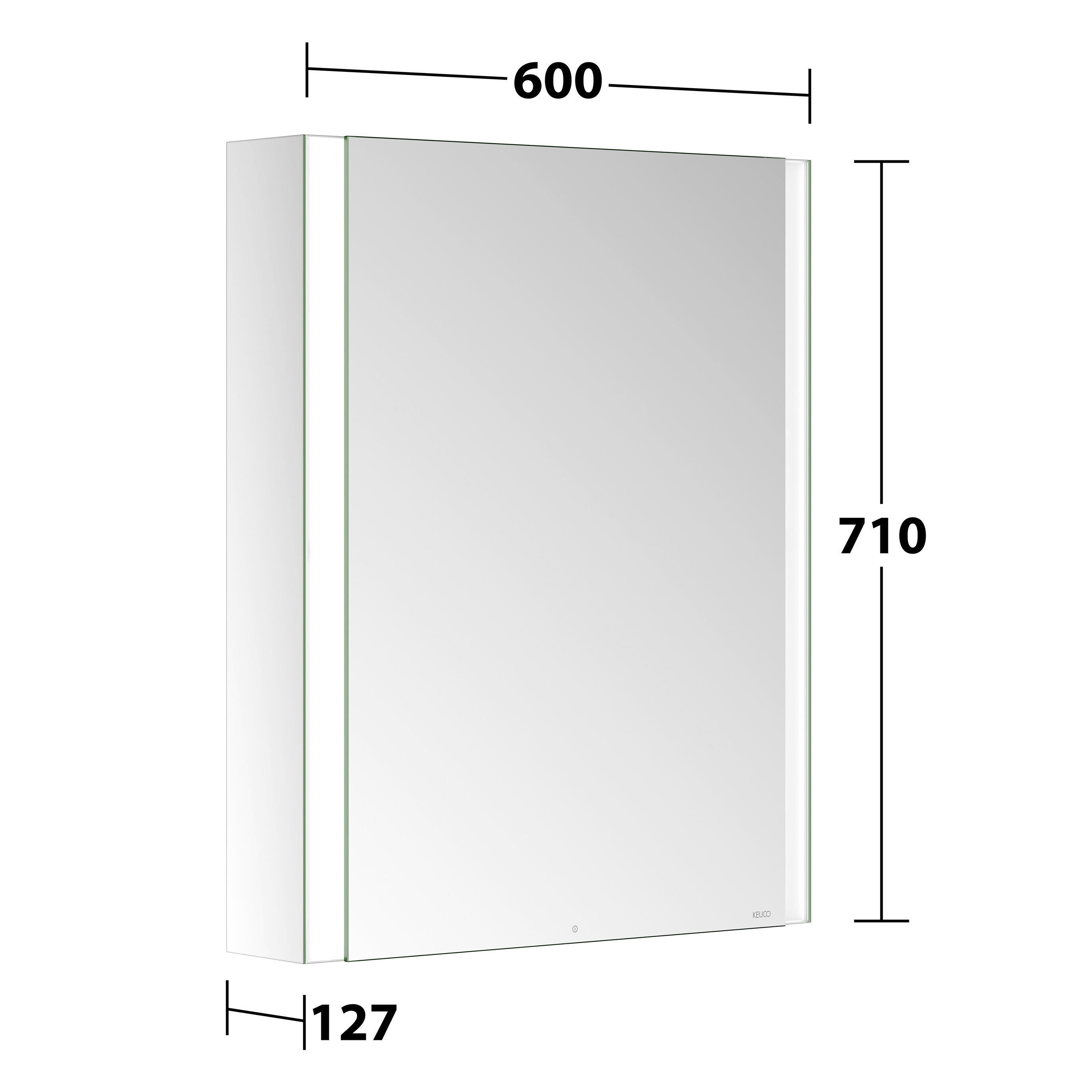 Royal ALVEUM LED mirror cabinet 60cm