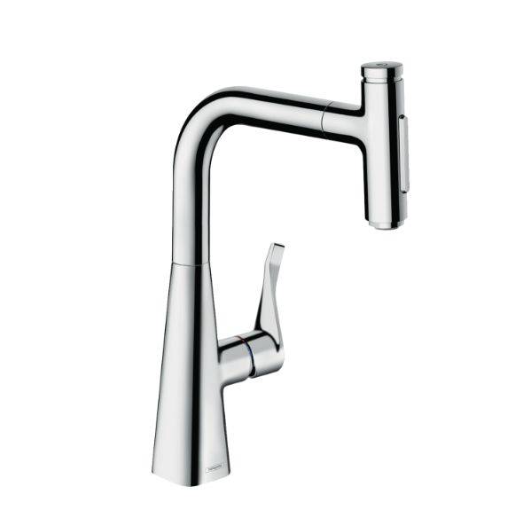 Metris Select M71 single lever kitchen mixer 240, pull-out shower, 2jet, box