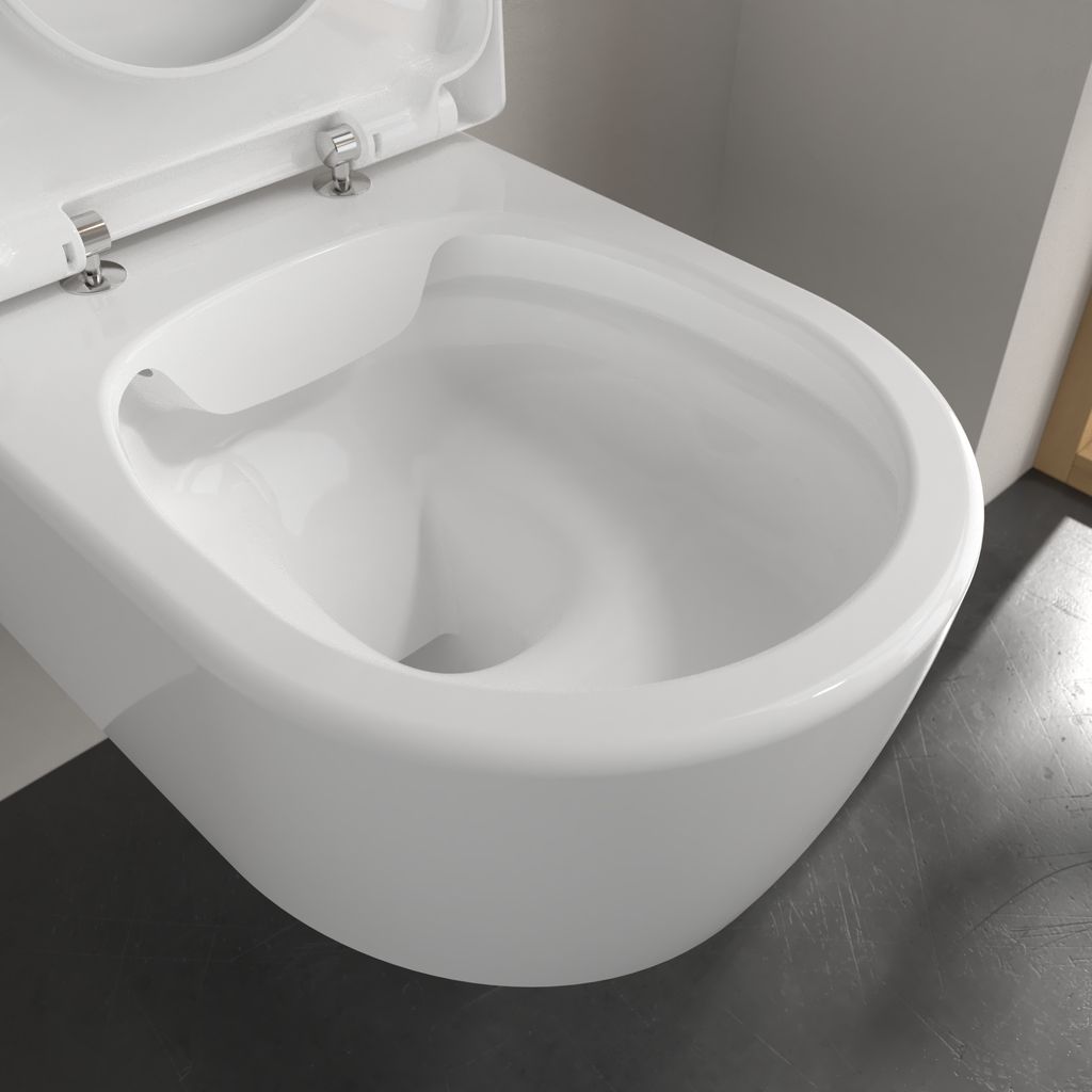 Avento Combi-Pack wall-hung WC without flush rim, seat with QuickRelease and SoftClose