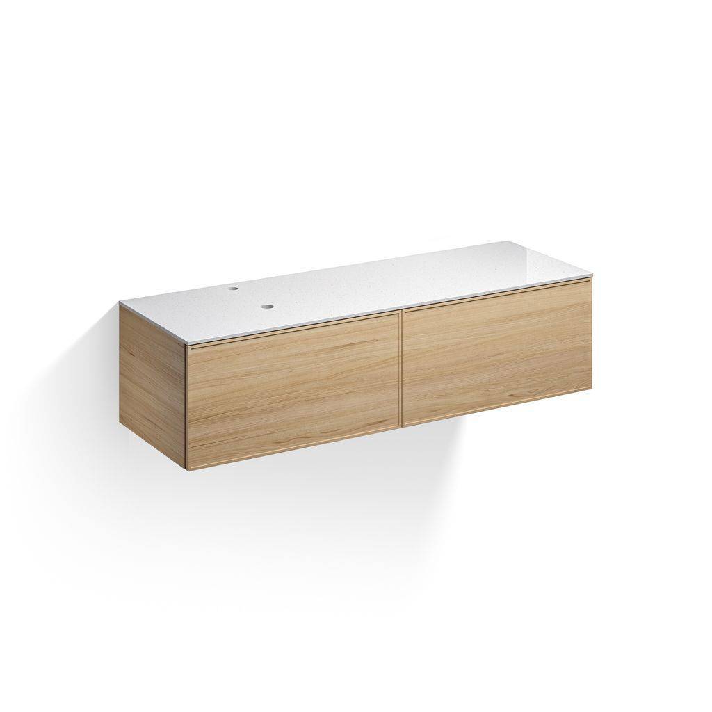 Arkta furniture module sink left, 160cm, with tap hole, two drawers