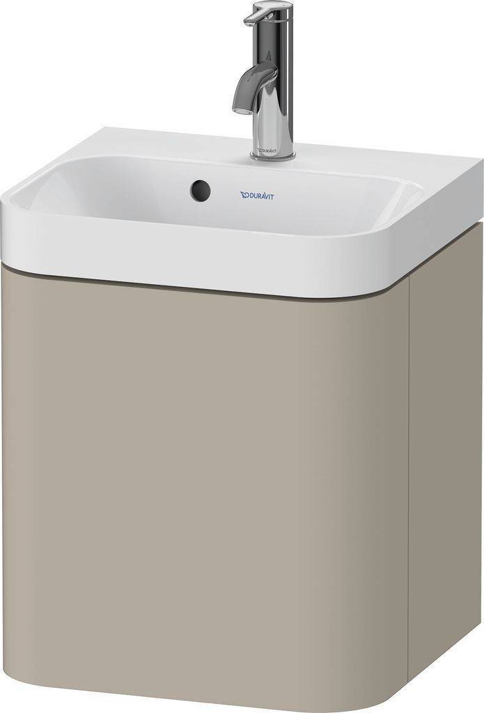 Happy D.2 Plus furniture washbasin c-shaped with base, wall hung, 400 x 360mm