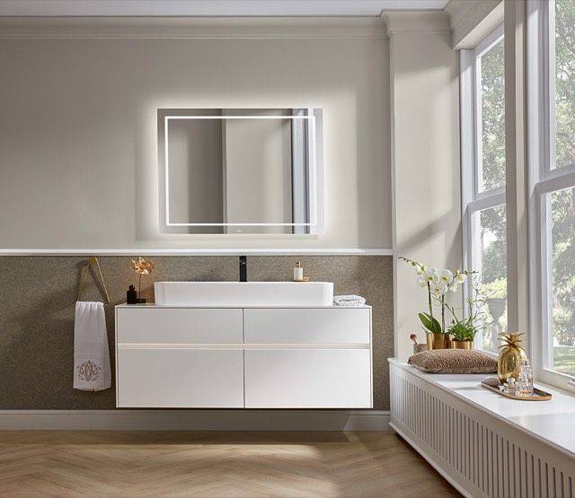 Collaro vanity unit 1400 x 548 x 500mm, with LED lighting