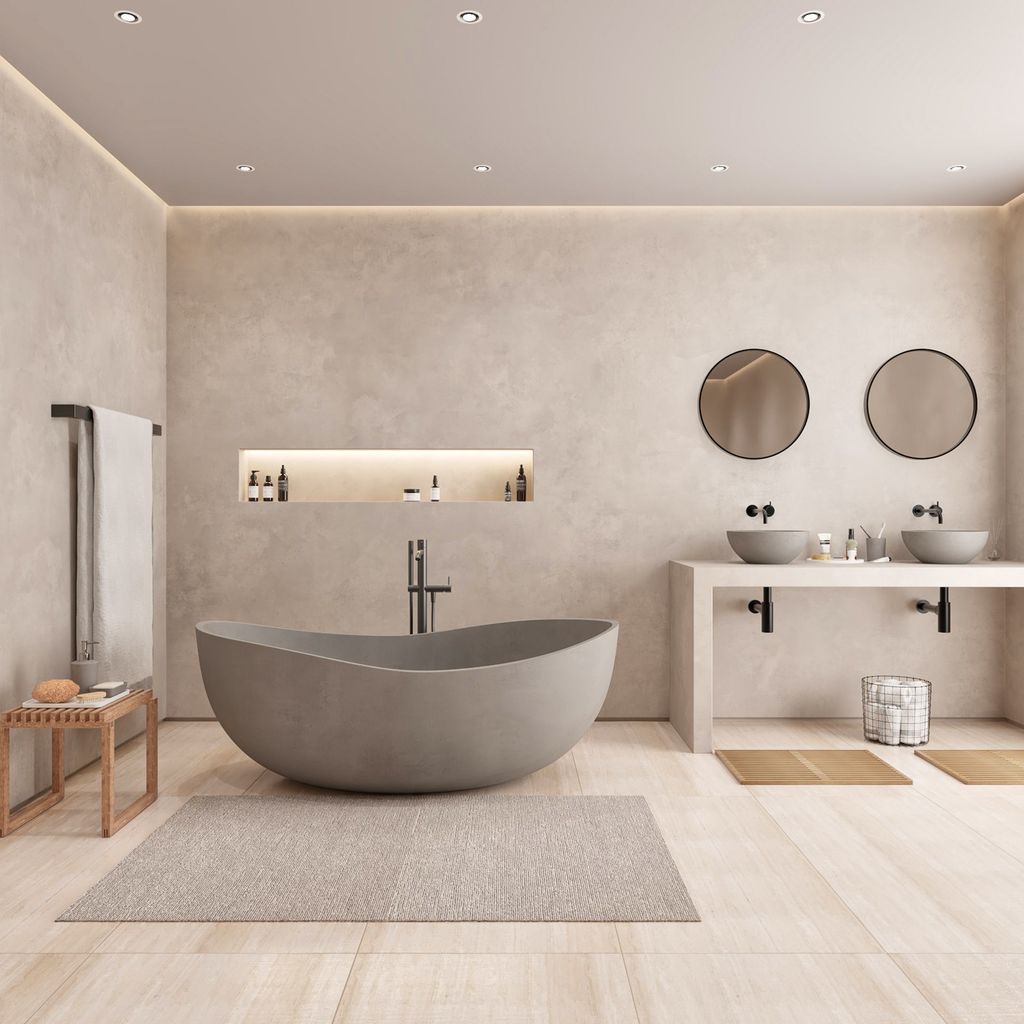 freistehende Badewanne Beton IDEA.SENSE-D5